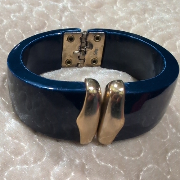 Vintage Elegant Blue and Gold Women's Bracelet - Picture 1 of 8